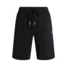 (Black White,5XL)Mens Summer Cotton Flatfront Shorts With Badge Details For Active Lifestyle Use