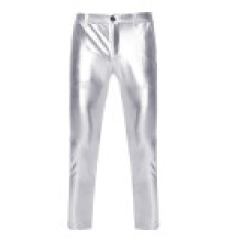 (Silver,L)Winddichte lässige Herrenhose mit Polyester-Baumwollstoff für den täglichen Herbst