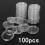 100Pcs 26Mm Clear Round Plastic Coin Holder Containers Storage Boxes Case 2