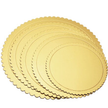 Rund kagebund 26 cm MEGA RIGID GOLD bølgepap