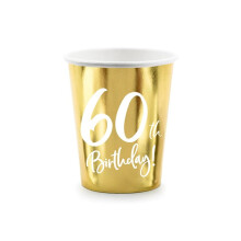 Papkrus 60-års fødselsdag GULD 6 stk/220ml