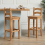 Mercers Furniture Mercers Furniture Corona Bar Stools - Pine, 1 Pair Solid Wood 5
