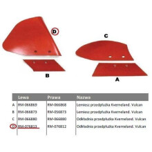 Kverneland Vulcan venstre skimmer muldplade.