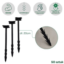 Agrotekstiilien tapit 20 cm 50 kpl