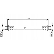 Bremseslange: OEM: 9094702C53 - TOYOTA RAV4 2 - Bagaksel