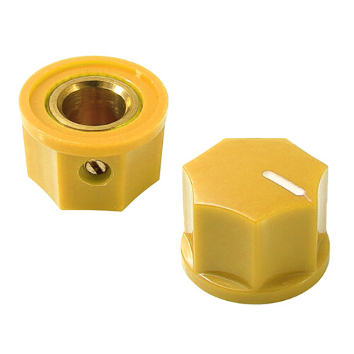 GUL BAKELIT KNOP 15MM