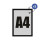 Magnetisk omvendt ramme A4 - Sort 1