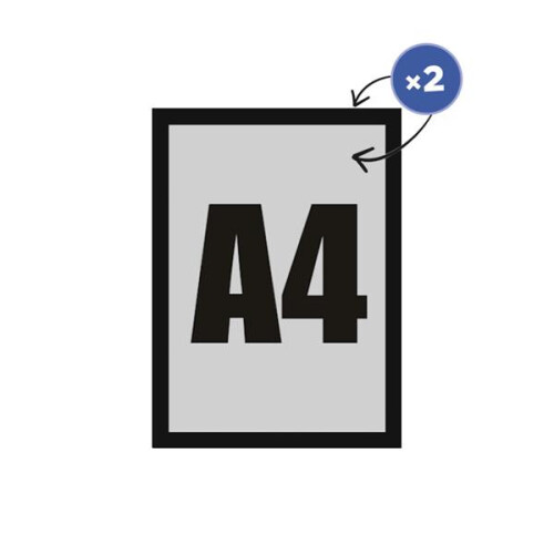 Magnetisk omvendt ramme A4 - Sort