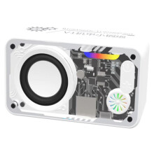 Portable Intelligent Speaker -Compatible 5.3 with LED Colorful Light Transparent Mecha Type-C Charging A
