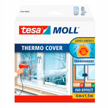 TESA Termisk isoleringsfolie til en ekstra rude i et transparent vindue 4m x 1,5m