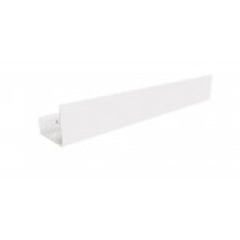Brusehylde 60 cm rustfrit stål hvid