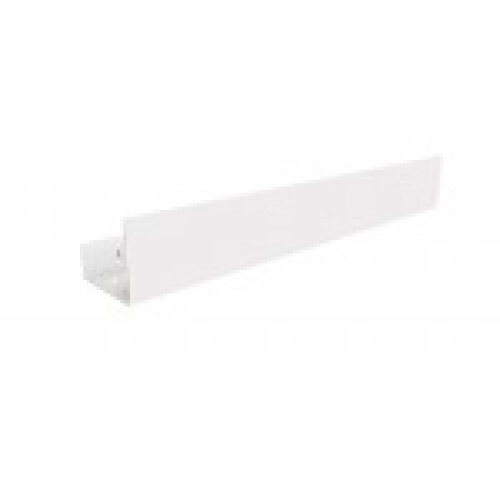Brusehylde 60 cm rustfrit stål hvid