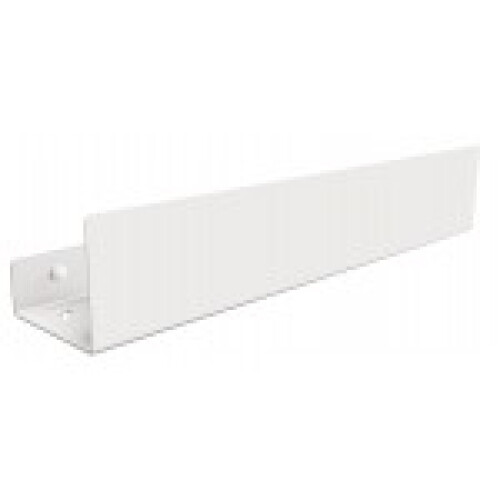 Brusehylde 40 cm rustfrit stål hvid