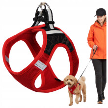 Hundesele til små hunde, reflekterende, komfortabel, trykfri, størrelse L