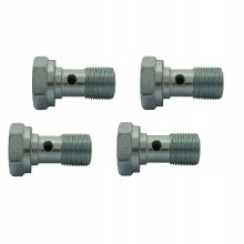 4x Banjobolt - overløb - til øjer M12x1 (Fi12) galvaniseret; SR-07