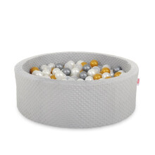 Minky tørpool H-30 cm med 300 bolde - lysegrå