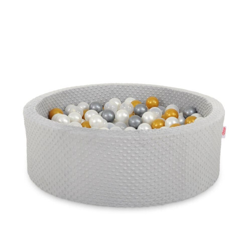 Minky tørpool H-30 cm med 300 bolde - lysegrå