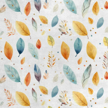 Royal Velvet Stof Polyester til Syning - Motiv Blade - RDX2788