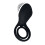 Vibrerende penis- og ballering med vingestimulator - Sort 1