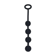 Runde Silikone Analkugler - S - 20mm - Sort