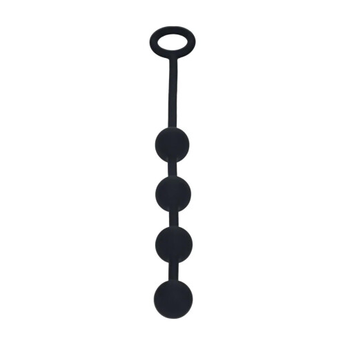 Runde Silikone Analkugler - S - 20mm - Sort