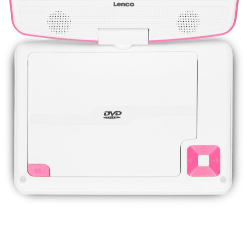 Lecteur DVD portable 9" avec casque USB et support de montage Rose 2