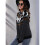 Damen Lässiger Strickpullover mit Geister-Print, Langarm, Rundhalsausschnitt Schwarz S 5