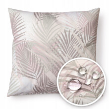 VANDTÆT UV dekorativ havepude BEIGE LEAVES BOHO 40x40 indsats