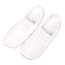 Atmungsaktive Unisex-Ballettschuhe aus Segeltuch mit-Weiß 34