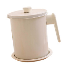 (1.7L, White) Oil Fryer Oil Can Household Large Capacity Oil Strainer Pot Oils Storage