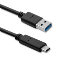 Qoltec USB 3.1 Type C Han-kabel | USB 3.0 A Han | 1,8 m | Sort