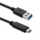 Qoltec USB 3.1 Type C Han-kabel | USB 3.0 A Han | 1,8 m | Sort 1
