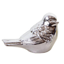 (L, Silver) 2x Ceramic Decor Bird Display Nordic Style Bedroom Home Office Decor S