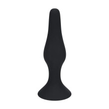 Slank Silikone Analprop - L - Sort