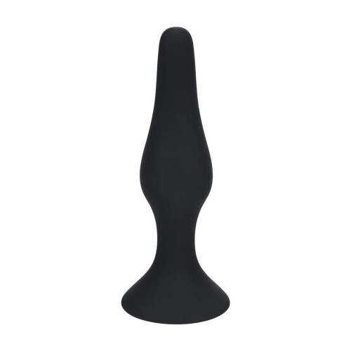 Slank Silikone Analprop - L - Sort