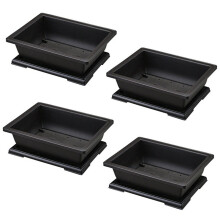 4X Large Flower Pot Rectangle Bonsai Nursery Planter Balcony Container 29X21X10.5cm