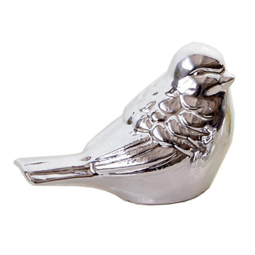 (S, Silver) 2x Ceramic Decor Bird Display Nordic Style Bedroom Home Office Decor S 1