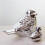 (L, Silver) 2x Ceramic Decor Bird Display Nordic Style Bedroom Home Office Decor S 2