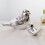 (S, Silver) 2x Ceramic Decor Bird Display Nordic Style Bedroom Home Office Decor S 5