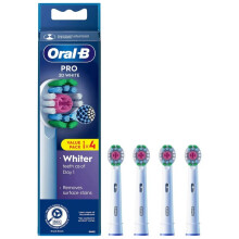 Oral-B Heads 3D White elektriske tandbørstehoveder hvide 4 stk.