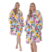 SWEATSHIRT TÆPPE oversize tæppe plys sweatshirt 2 i 1 badekåbe med hætte stor varm