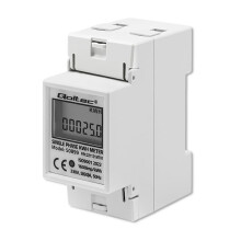 Qoltec Yksivaiheinen elektroninen mittari | DIN-kiskoon asennettava energiankulutusmittari | 230V | LCD | 2P