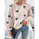 Damen-Pullover mit Y2K-Print, Rundhalsausschnitt, Lange Ärmel, Überschnittene Schultern, Strickpullover Khaki S 4