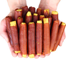 Hundegodbidder Risruller pakket ind i lam Hau&Miau 500g
