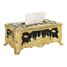(Black Gold) Tissue Boxes Holder Storage Box Napkin Holder Organizer Home Hotle Decor Vintage