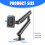 Desktop-Gasfeder-Monitorhalter, Halterungsarm, 4