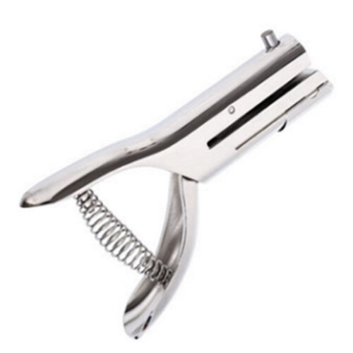 Single Hole Puncher 3mm Round Hole Puncher Portable Hand-Held Long Hole Puncher 2