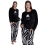 Dame plys vinterpyjamas M 38 varm zebra 1