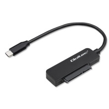 Qoltec SATA-adapter | Adapter til SSD HDD 2,5" | USB-C | Superhastighed 5 Gb/s | 2 TB | 19 cm