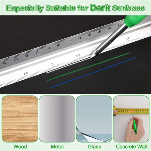 24PCS Solid Carpenter Pencil Refills 2.8 MM Woodworking Pencil Refills for Deep Hole Mechanical Pencil 2